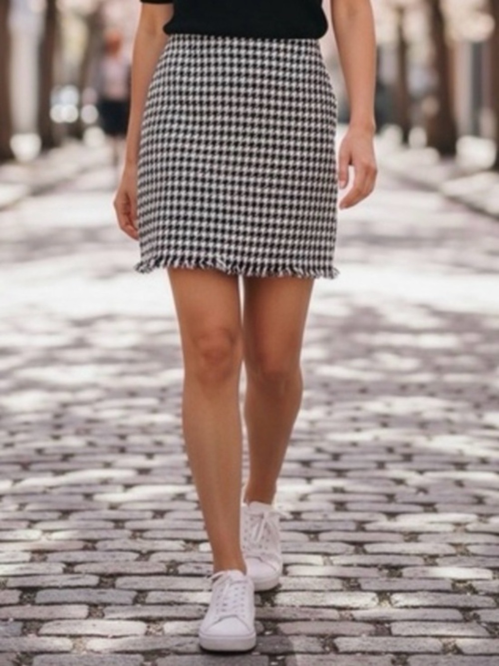 Pursuits Ltd Houndstooth Skirt